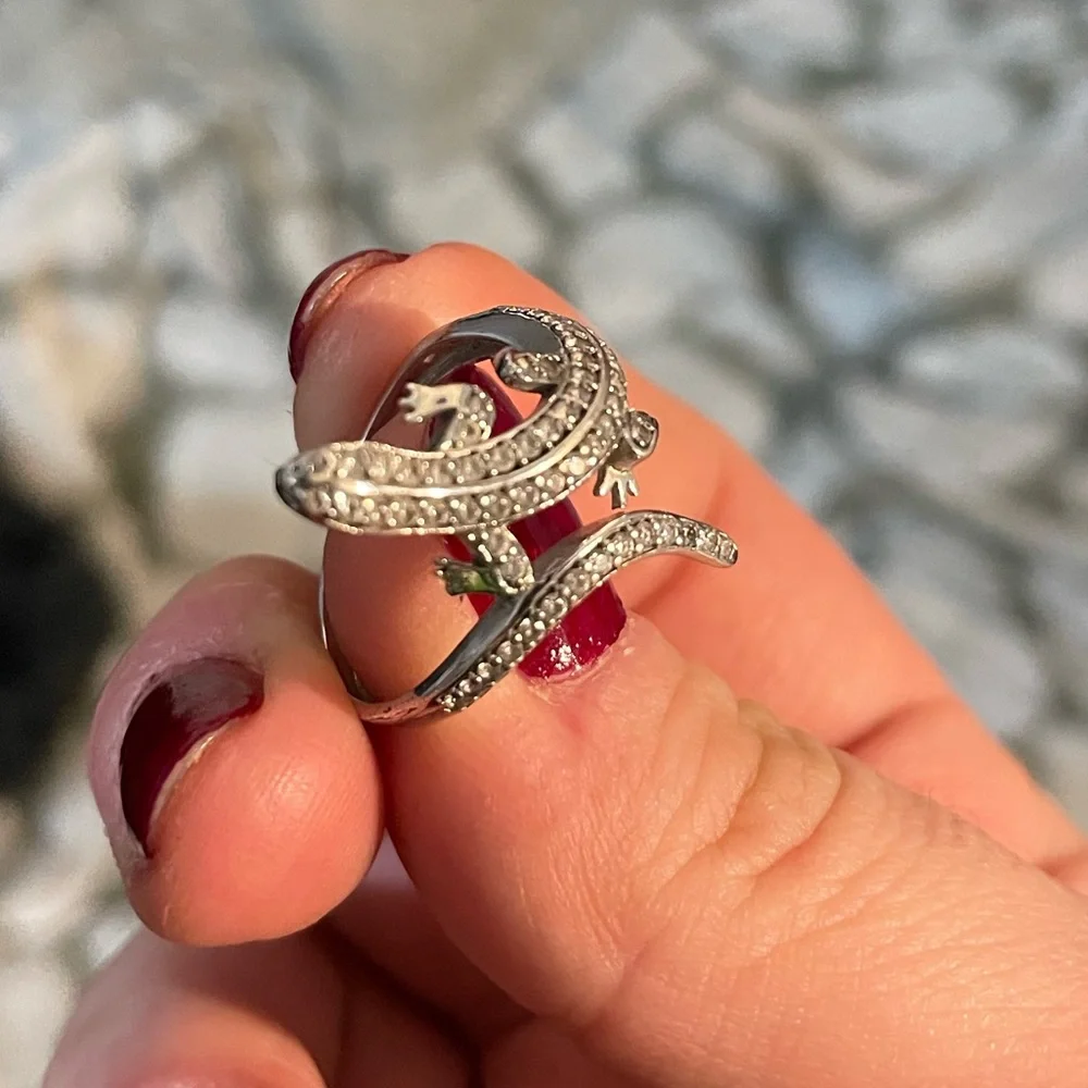 Lizard silver ring - Picture 1 of 5